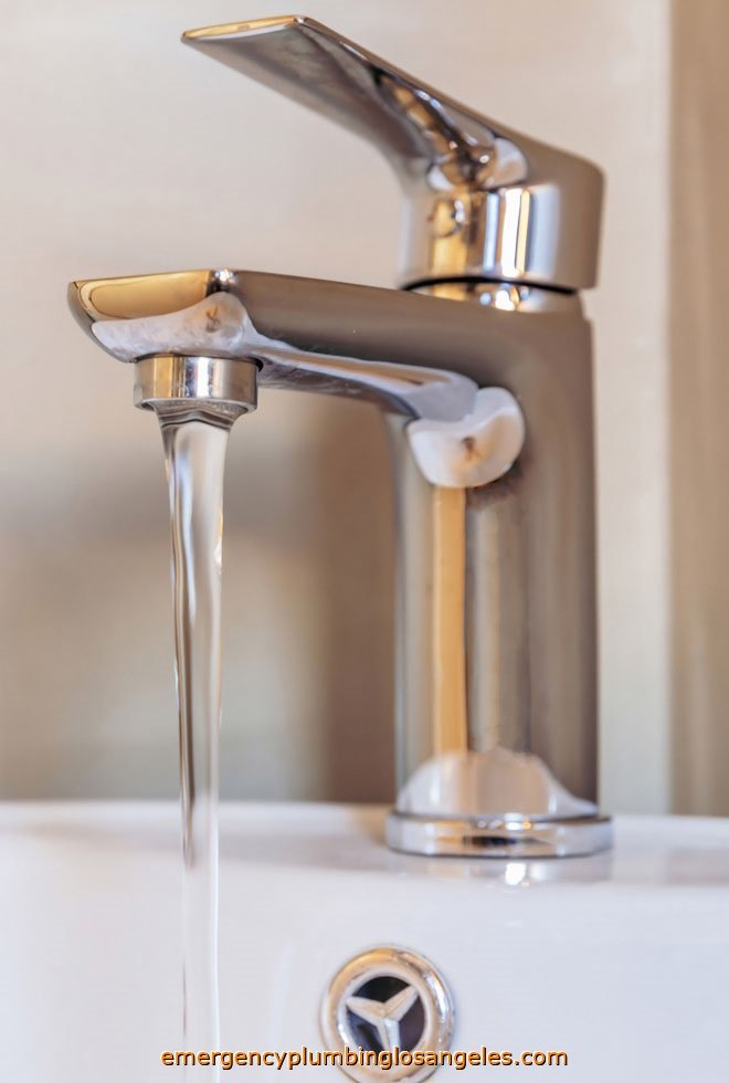 Bathroom faucet sink water running